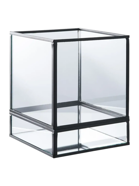 Hurricane Kerzenhalter Metall/Glas, schwarz Kerzenhalter Living Nordic