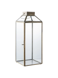 Mysore Laterne Metall/Glas, Antik-Messing-Optik Laterne Living Nordic