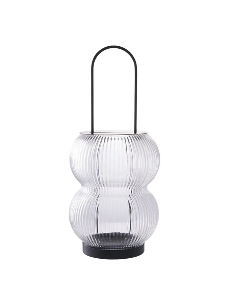 Lucena Laterne Metall/Glas, schwarz Laterne Living Nordic