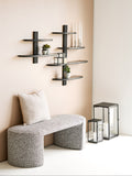 Ibra Laternen-Set Metall/Glas, schwarz Laterne Living Nordic