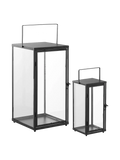 Ibra Laternen-Set Metall/Glas, schwarz Laterne Living Nordic