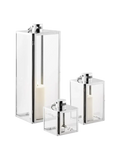 Pota Laternen-Set Glas/Metall, Silber-Optik Laterne Living Nordic