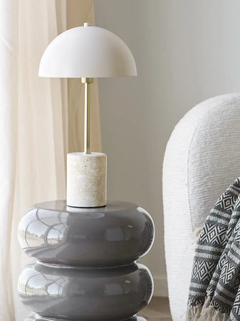 Sheffield Tischleuchte Marmor/Metall, beige Tischleuchte Living Nordic