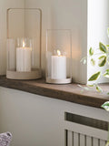 Hurricane Kerzenhalter Glas/Metall, beige Kerzenhalter Living Nordic
