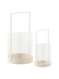 Hurricane Kerzenhalter Glas/Metall, beige Kerzenhalter Living Nordic