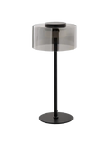 Cholet Tischleuchte LED, Stahl/Glas, schwarz/klar Tischleuchte Living Nordic