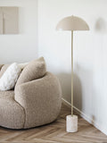 Sheffield Stehleuchte Marmor/Metall, beige Stehleuchte Living Nordic