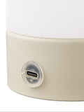 Ashford Tischleuchte Metall/PE, aufladbar, beige/weiß Tischleuchte Living Nordic