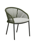 Novella Esszimmerstuhl Esszimmerstuhl Living Nordic Aluminium/Polyester, grün/grau, incl. Kissen, grey / green