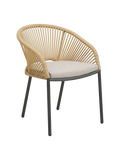 Novella Esszimmerstuhl Esszimmerstuhl Living Nordic Aluminium/olefin, beige/sand, incl. Kissen, beige / sand