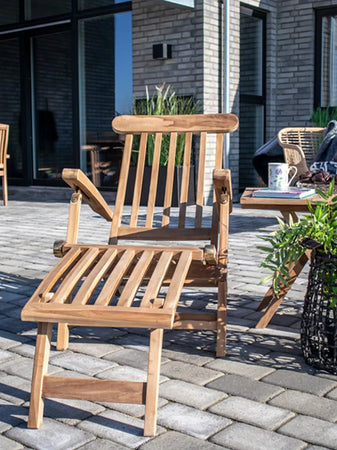 Arrecife Liegestuhl Teak, natur Liegestuhl Living Nordic