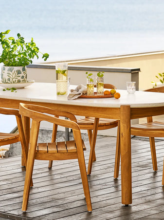 Otero Esszimmerstuhl Teak, natur Esszimmerstuhl Living Nordic