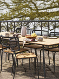 Nashville Esszimmerstuhl Teak, schwarz rope, schwarze Beine Esszimmerstuhl Living Nordic