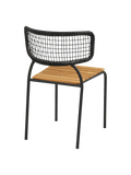 Nashville Esszimmerstuhl Teak, schwarz rope, schwarze Beine Esszimmerstuhl Living Nordic