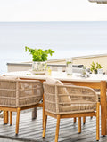 Terracina Esszimmerstuhl Akazienholz, natur/beige Esszimmerstuhl Living Nordic