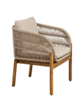 Terracina Esszimmerstuhl Akazienholz, natur/beige Esszimmerstuhl Living Nordic
