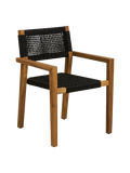 Anzio Esszimmerstuhl Akazie, schwarz rope Esszimmerstuhl Living Nordic