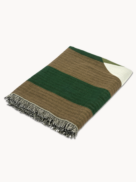 | Laszlo Plaid – Salbei/Elfenbein/Camel, 130 × 170 cm – Lambert - von Lambert online kaufen bei LIVINGforme.