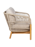 Terracina Loungesessel Akazienholz, natur/beige Sessel Living Nordic