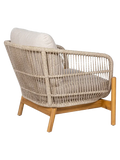 Terracina Loungesessel Akazienholz, natur/beige Sessel Living Nordic