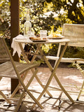 Arcas Bistro-Set 2 Stühle und 1 Tisch, rope/Stahl, taupe Gartenmöbel-Set Living Nordic