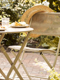 Arcas Bistro-Set 2 Stühle und 1 Tisch, rope/Stahl, taupe Gartenmöbel-Set Living Nordic