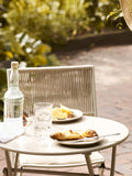 Arcas Bistro-Set 2 Stühle und 1 Tisch, rope/Stahl, taupe Gartenmöbel-Set Living Nordic