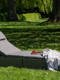 Split Sonnenliege Kubu-Rattan, grau Sonnenliege Living Nordic