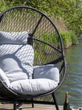 Rosario Loungesessel Polyrattan, schwarz Sessel Living Nordic