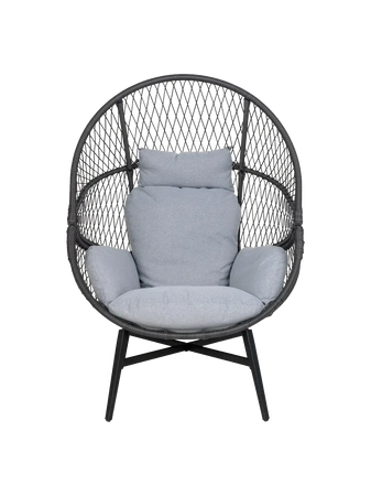 Rosario Loungesessel Polyrattan, schwarz Sessel Living Nordic
