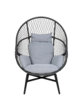 Rosario Loungesessel Polyrattan, schwarz Sessel Living Nordic
