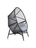 Rosario Loungesessel Polyrattan, schwarz Sessel Living Nordic