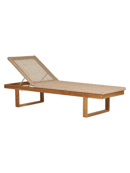 Derby Sonnenliege Teak/Polyrattan, natur Sonnenliege Living Nordic