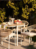 Abela Esstisch Aluminium, Holzimitat, sand, natur Esstisch Living Nordic