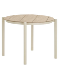 Abela Esstisch Aluminium, Holzimitat, sand, natur Esstisch Living Nordic Ø90x74 cm