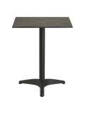 Bistrotisch Marmor-Optik, dunkelgrau, schwarze Beine, Aluminium Bistrotisch Living Nordic