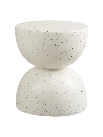 Bistro Beistelltisch Fiberclay, Terrazzo-Optik Beistelltisch Living Nordic
