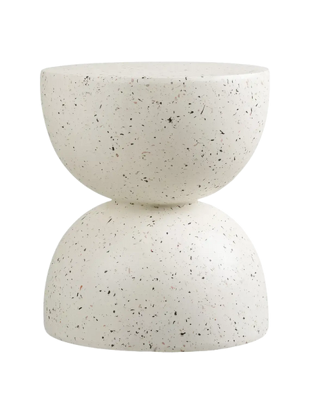 Bistro Beistelltisch Fiberclay, Terrazzo-Optik Beistelltisch Living Nordic