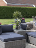 Rossi Lounge-Set Polyrattan, Kubu-grau Gartenmöbel-Set Living Nordic