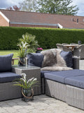 Rossi Lounge-Set Polyrattan, Kubu-grau Gartenmöbel-Set Living Nordic