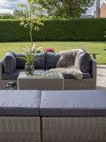 Rossi Lounge-Set Polyrattan, Kubu-grau Gartenmöbel-Set Living Nordic
