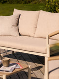 Abela Lounge-Set Aluminium, sand, natur, inkl. Kissen Gartenmöbel-Set Living Nordic