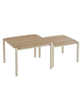 Abela Lounge-Set Aluminium, sand, natur, inkl. Kissen Gartenmöbel-Set Living Nordic