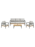 Comillas Lounge-Set Gartenmöbel-Set Living Nordic 179,5/73/69x73/73,5/105x65/65/35 cm