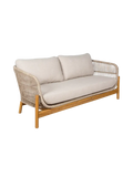 Terracina Lounge-Set Akazienholz, natur/beige – Sofa, 2 Sessel & Couchtisch Gartenmöbel-Set Living Nordic