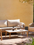 Fargo Lounge-Set Aluminium, taupe/Holzoptik, inkl. Kissen Gartenmöbel-Set Living Nordic