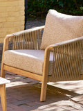 Fargo Lounge-Set Aluminium, taupe/Holzoptik, inkl. Kissen Gartenmöbel-Set Living Nordic