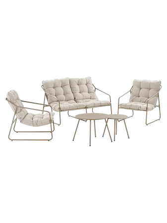 Nilo Lounge-Set Stahl Gartenmöbel-Set Living Nordic