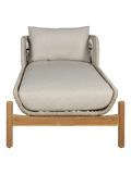 Terracina Sonnenliege Akazienholz, natur/beige Sonnenliege Living Nordic
