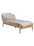 Terracina Sonnenliege Akazienholz, natur/beige Sonnenliege Living Nordic